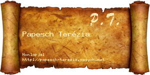 Papesch Terézia névjegykártya